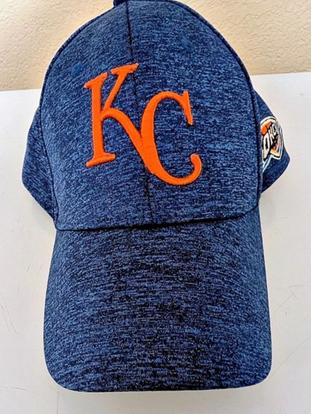 Melonwear "KC" Orange Monogram & OKC Thunder Patch Baseball Cap OSFA